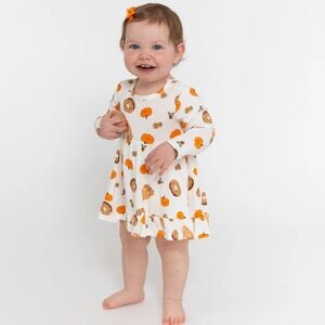NWT Angel Dear - Pumpkin Spice Latte Twirly Bodysuit 3/6M